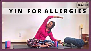 50 MIN Yin Yoga For Allergies | Indian yoga girl