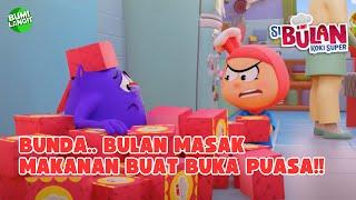 BULAN MASAK KEBANYAKAN MUBAZIR| SI BULAN KOKI SUPER | LAGU ANAK | HEWAN LUCU | CERITA ISLAMI POPULER