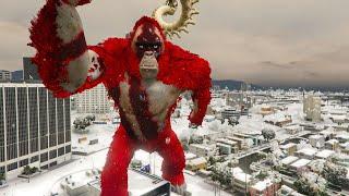 GTA 5 - Scar King (2024) Attack The City | GODZILLA X KONG THE NEW EMPIRE 2024