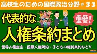 【高校生のための政治・経済】代表的な人権条約まとめ#33