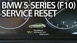 How to reset service reminder in BMW 5-Series F10 F11 F07 (inspection maintenance)