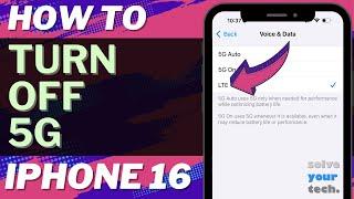 How to Turn Off 5G on iPhone 16