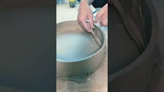 Oval Pottery with Clay Slabs - Bonsai Pot #shorts #ceramic #pottery #tutorial #handmade #clay