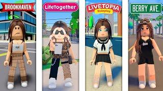 BROOKHAVEN VS LIFETOGETHER VS LIVETOPIA VS BERRY AVENUE VS METROLIFE SUR ROBLOX