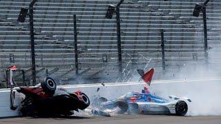 Kathrine Legge and Stefan Wilson MASSIVE CRASH - 2023 Indy 500 practice