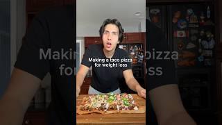 Making a taco pizza for weight loss.