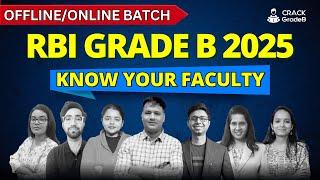 Introducing Our Expert Faculty for RBI Grade B 2025!