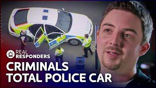 Criminal Destroys Police Car After Deadly Crash | Sky Cops | Real Responders