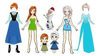 ELSA AND ANNA PAPER DOLLS QUIET BOOK HANDMADE FROZEN 1 | PINKY CHANNEL