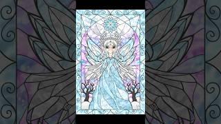 Part 2 | Fall Asleep Fast While Watching Me Color a Stained Glass Winter Fairy Queen