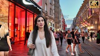 Istanbul Türkiye Nightlife, Istiklal Street, Taksim Square 4K Walking Tour