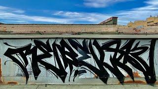 Graffiti bombing. Handstyle tags and pieces. Squeezer and markers. Rebel813 4K 2024