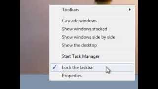 lock the taskbar