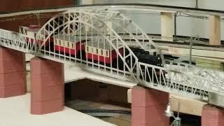 First train over the bridge