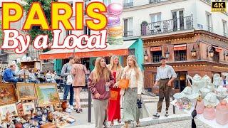 Paris, France  Bohemian Paris Walk, Flea Markets, Deserts& Encounters, 4K Walking Tour