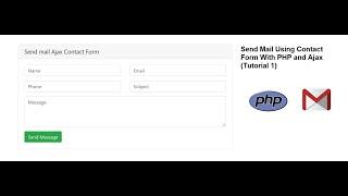 How to Send Email In PHP and ajax tutorial 1