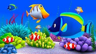 Lullaby and Peaceful Fish Animation  Aquarium  Baby Lullaby Music 