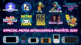  Especial CONSOLA PORTATIL RETRO + RECOMENDADA de 2024  con los MEJORES YOUTUBERS   GRAN SORTEO