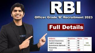 RBI Officers Grade 'B' Recruitment 2023 | Full Details | All India Vacancy