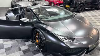 Lamborghini Huracan Spyder 5.2 LP610-4 in Satin PPF over gloss black. Huge Specification