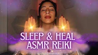 Reiki ASMR Sleep and Healing Session for Deep Relaxation Hand Movements, Plucking, Aura Cleanse