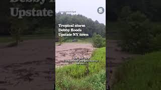 Tropical storm Debby floods Upstate NY town, sweeping away trees and buildings