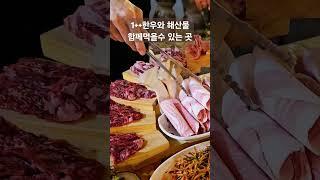 한우 1++ 맛집! 야외분위기도 좋은 목우촌 웰빙마을 애니골점 #shorts #koreanfood #맛집 #고기맛집 #한우 #야외 #분위기 #mukbang