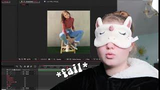 making an edit on After Effects BLINDFOLDED