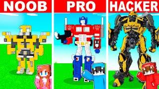 Minecraft NOOB vs PRO vs HACKER: Casa de TRANSFORMERS GIGANTE!