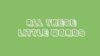 wilo wilde - all these little words (official visualiser)