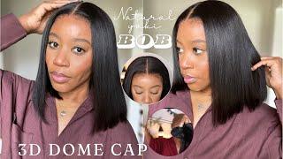 EVERYDAY BOB WIG | YAKI TEXTURE, NATURAL EDGES | GLUELESS 3D DOME CAP | FT. OMGHERHAIR