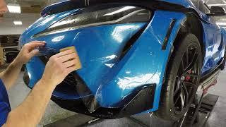 2021 Refraction Blue Toyota Supra Gets XPEL Paint Protection Film