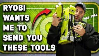 Ryobi wants to send you these tools FOR FREE!