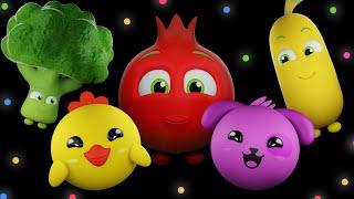 Summer Dance  Cute Animals with Finky Fruits - Sensory Fun Animation and Dance Party 