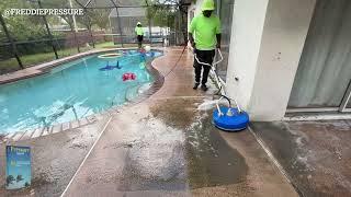 Pressure washing with a Honda 4000 psi 4 GPM machine