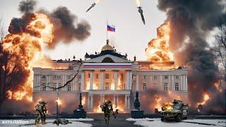 HAPPENED TODAY! GREAT TRAGEDY, PUTIN'S Presidential Palace was destroyed by a US Stealth Missile
