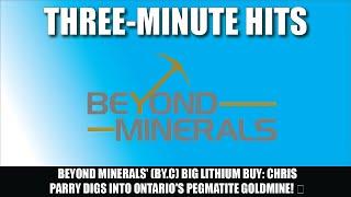 Beyond Minerals' (BY.C) big lithium buy: Chris Parry Analyzes Ontario's Pegmatite Goldmine! 