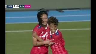 Direct Goal in Corner Kick. Rare moment. Anita Basnet from Nepal