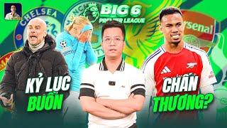 BIG 6 PREMIER LEAGUE: MAN CITY LẬP KỶ LỤC TỆ HẠI, ARSENAL “GẶP HỌA” SAU CHIẾN THẮNG TƯNG BỪNG