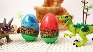 Dinosaurs Open the Surprise Egg!! in Dinosaur Block Building