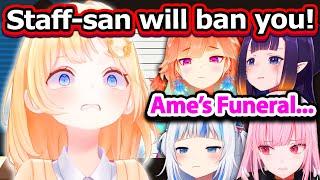 Holomyth can't stop teasing Ame In Their Final Collab 【Hololive】