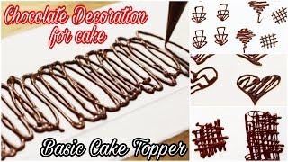 Chocolate Decorations For Cakes Basic Ideas |Chocolate Decorations| How To Make Cake Toppers At Home