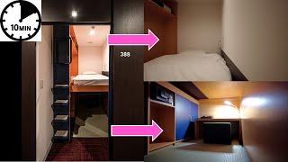 Tokyo Suburbs: Yokohama's Frugal Two-Story Capsule Hotel - Japan trip