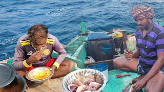 நடுக்கடலில் சமைத்த மஞ்ச கிளி மீன் குழம்பு