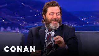 Nick Offerman & Megan Mullally's Love Was Ordained By Nature | CONAN on TBS