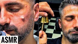 ASMR SLEEP MASSAGE • Feather cleaning and bell sound • Turkish Barber