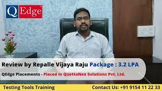 #Testing #Tools Training & #Placement  Institute Review by Vijaya Raju @qedgetech  Hyderabad