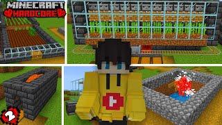 I BUILD EVERY STARTING FARMS IN MINECRAFT Pe HARDCORE (#2) in Hindi