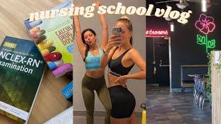 WEEK IN THE LIFE OF A NURSING STUDENT | studying for the NCLEX, TB skin test, working out + more