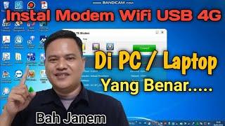 Cara Pasang Dan Install Modem Wifi USB 4G Di PC Atau Laptop